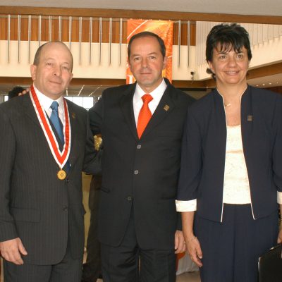 Con el Rector Javier Vargas y la Directora Rodica Simon